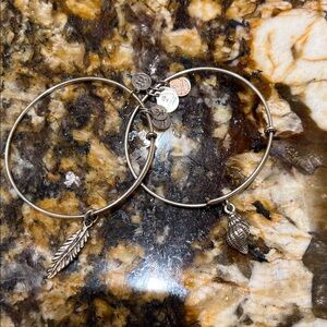 Alex and Ani Silver Charm Bracelet Set